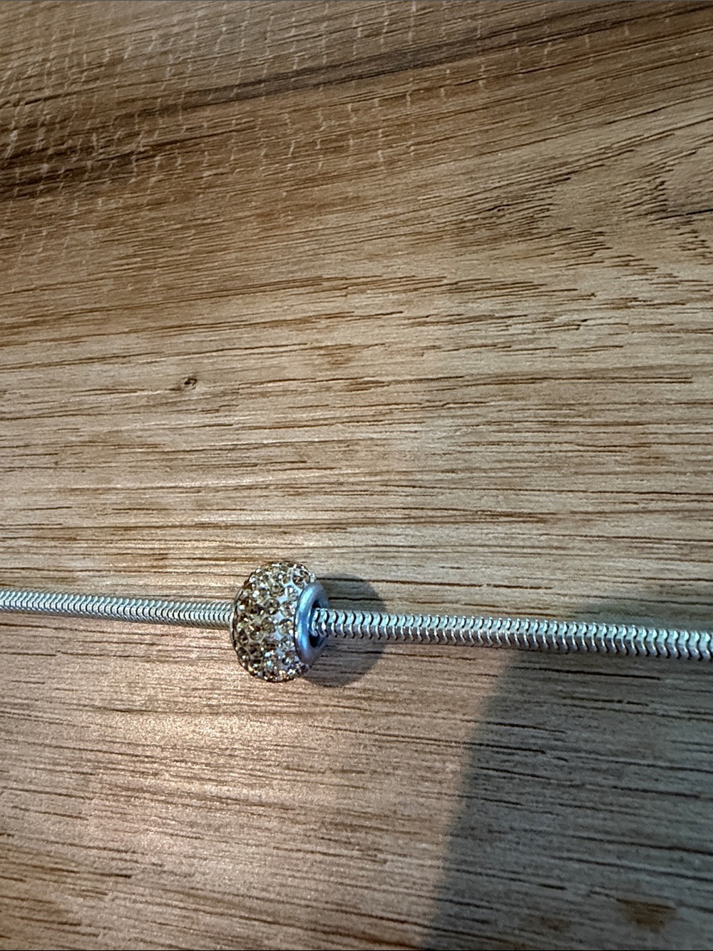 Champagne Crystal Pavé Charm Bead